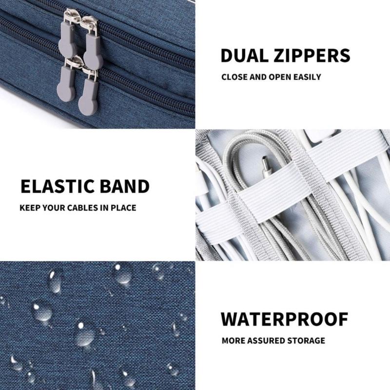 Travel Storage Case For Electronic Gadgets Cosmetics Portable Oxfords Cloth Organiser Multifunctional Makeup Bag