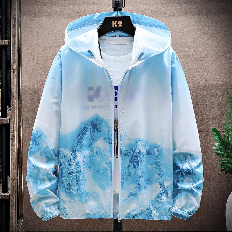 Men's 2024 Ice-Cool Lightweight Hooded Jacket - Summer Sun Protection, Trendy Outdoor Casual Wear