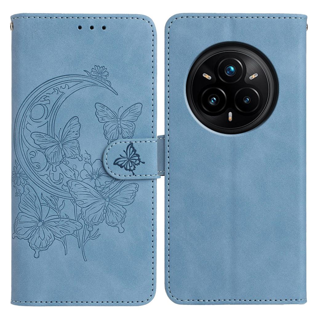 For Realme 14 Pro 5G Case Butterfly Flower Imprinted PU Leather Wallet Stand Phone Cover