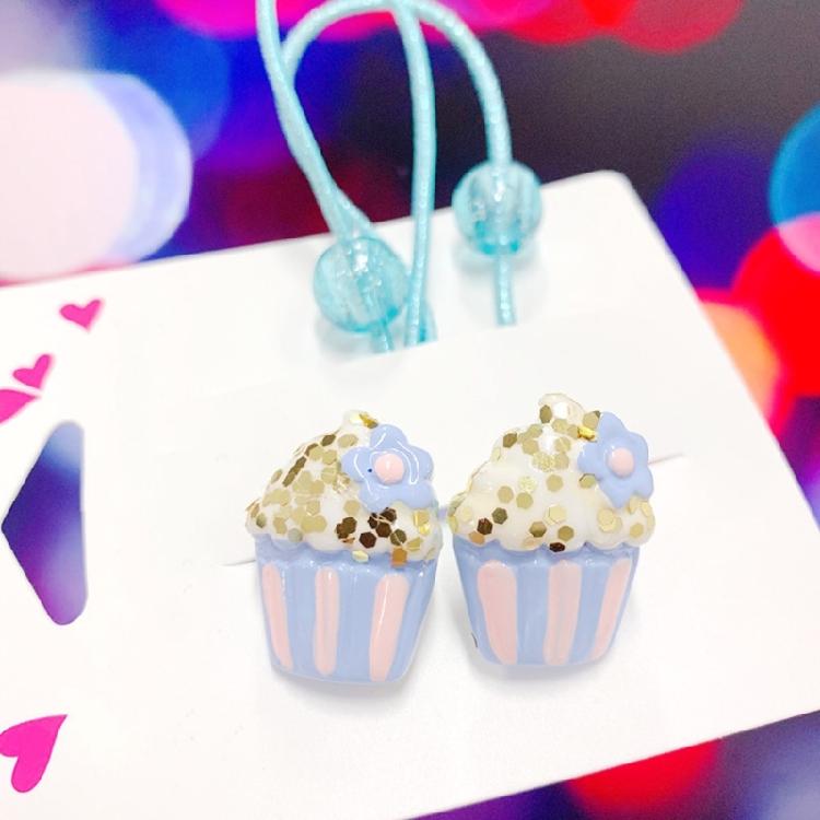 2 Stück Glitzer-Haarspangen mit Blumen- und Kuchenmotiven Haarnadel Cartoon Kinder-Haarschmuck für Mädchen zum täglichen Tragen