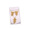 Gold-Plated Stainless Steel Retro Earrings & Necklace Set - Non-Fading Jewelry