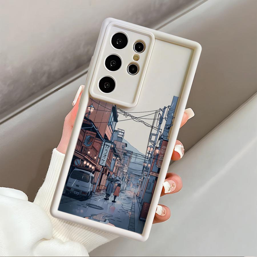 Phone Cover Case for Samsung Galaxy S26 Ultra S25 S20FE S24Ultra S22 S21 S24 Plus S25 Edge S23 FE Anime Town