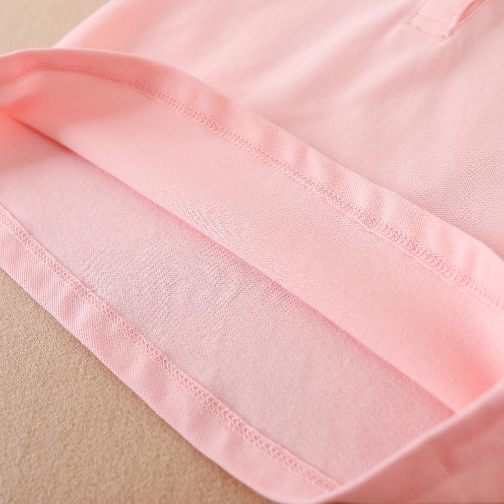 Toddler Girls 2024 New Summer Short Sleeves Kids Clothing Baby Girls' Cartoon Patched Striped Trim Polo Shirt