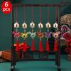6pcs 2026 Year of The Horse Wall Hanging Ornament Metal Lantern Hanging Decor Spring Festival Pendant Metal Wind Chime