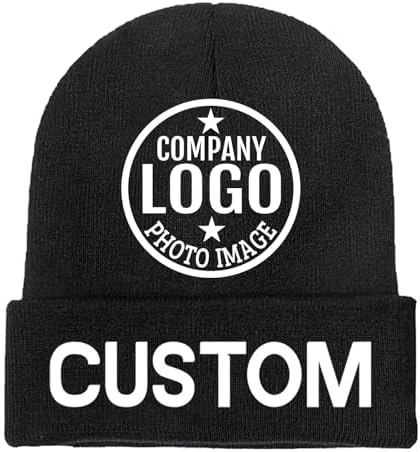 Custom Unisex Beanies with 3D Embroidery Personalized Logo Winter Hats-100% Acrylic Common Fabric