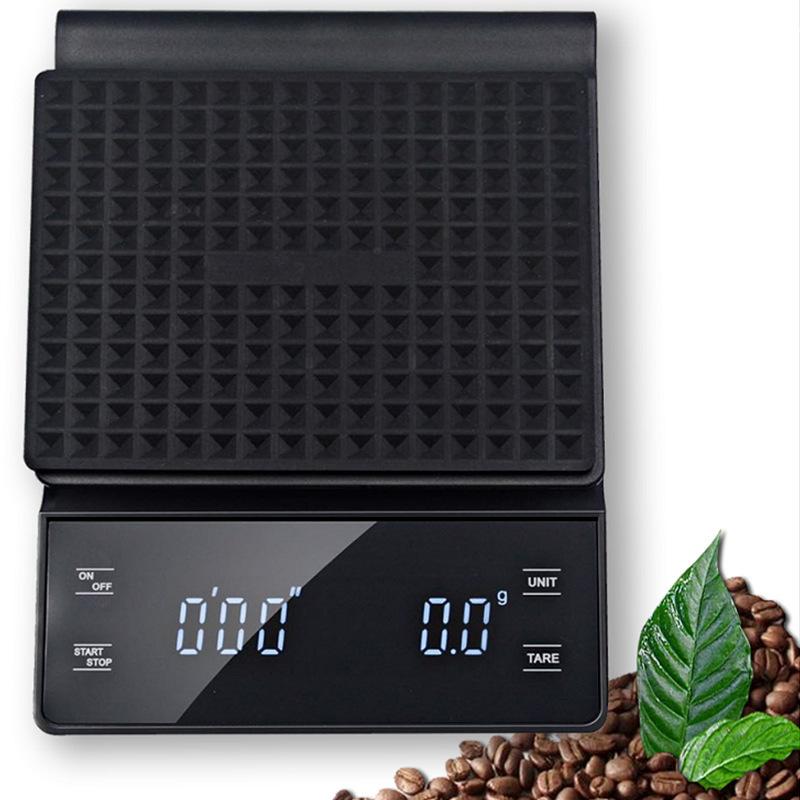 1 High-precision Battery-powered Kitchen Scale with Timer, ABS Material, Multi-functional Electronic Scale for Weighing Coffee, Roasting, Etc