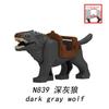 MOC Medieval Wolf Building Blocks Castle Army Knight Soldiers Figures Mount Animal Bricks Toys Gift DF004