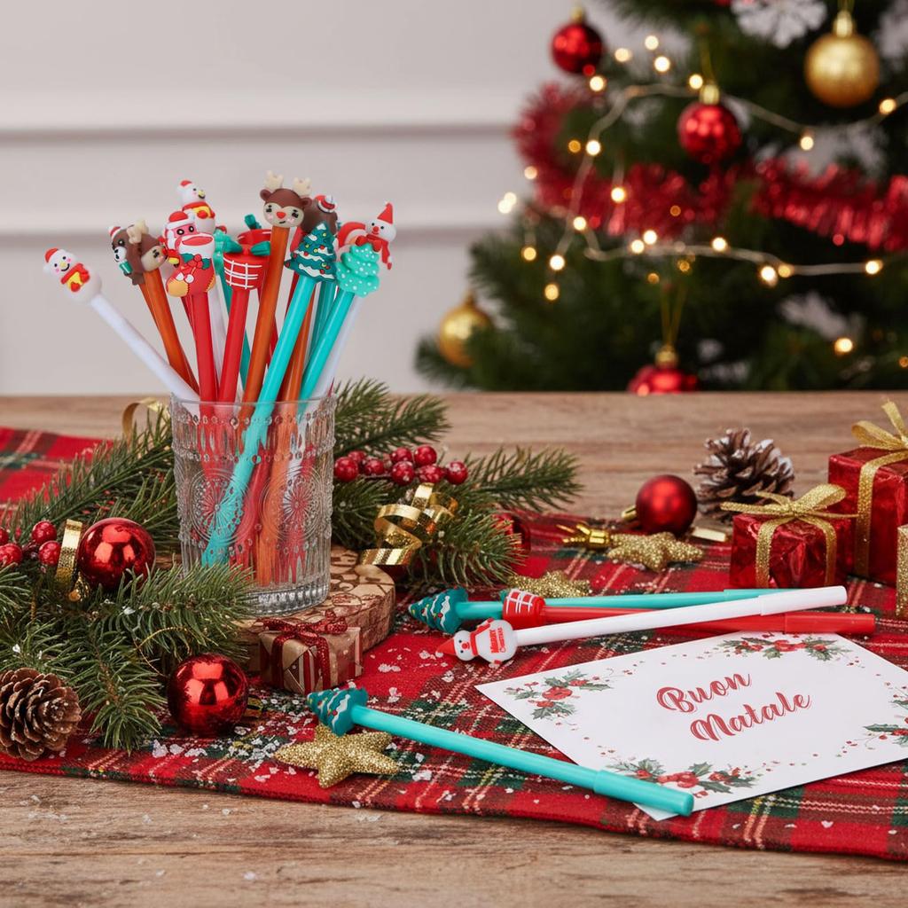 Kesote Christmas Prize Stationery Set of 20 Ballpoint Pens Perfect Christmas Gift for Festival and Other Cute Stationery and Christmas Oil-Based -