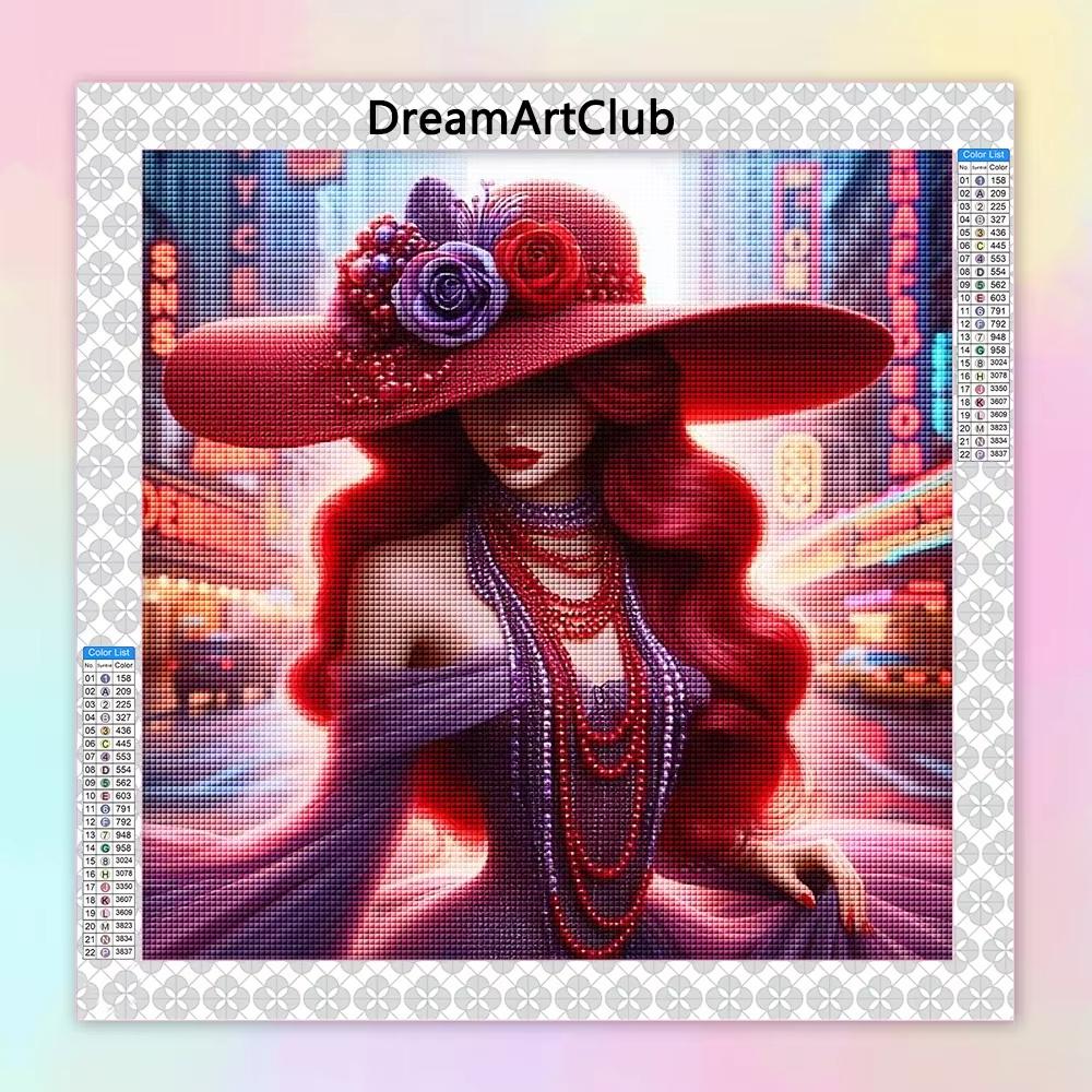 Disney Princess Retro Urban Top Hat 5D Diamond Painting Full of Diamonds DIY Handmade Diamond Painting Light Luxury Decorative Painting Kit
