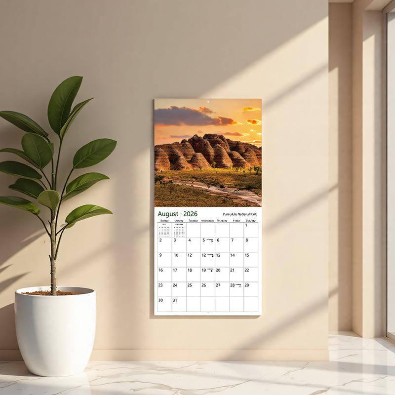 2026 Calendar - 12 Month National Park Calendar Fun Cute Home Decoration For Scheduling And More