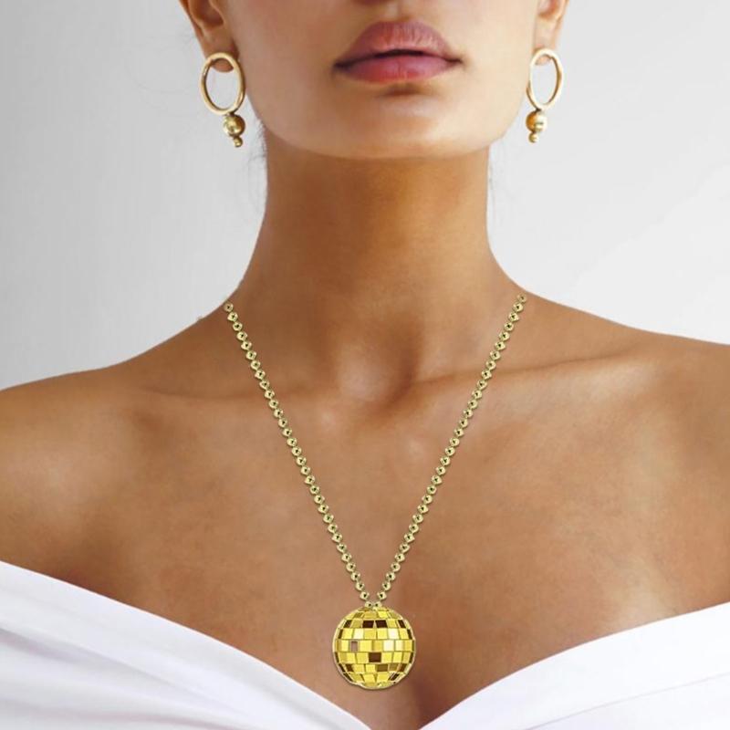 Fashionable Bead Collar Chain Neckwear 70s Party Wearing Neckchain for Men Women