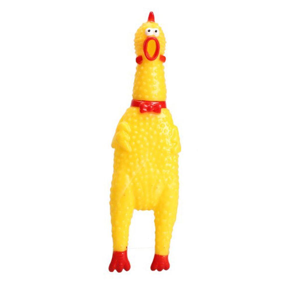

Funny Lovely Cute Yellow Pet Supplies Pet Squeaky Toy Pet Dog Chew Toy Screaming Chicken жёлтый