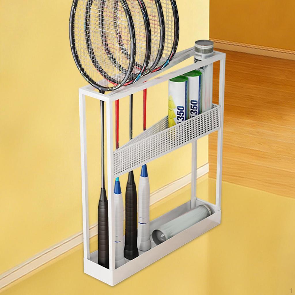 Badminton Racket Holder Tennis Stand Display Easy To Install Multipurpose Organizer Sturdy