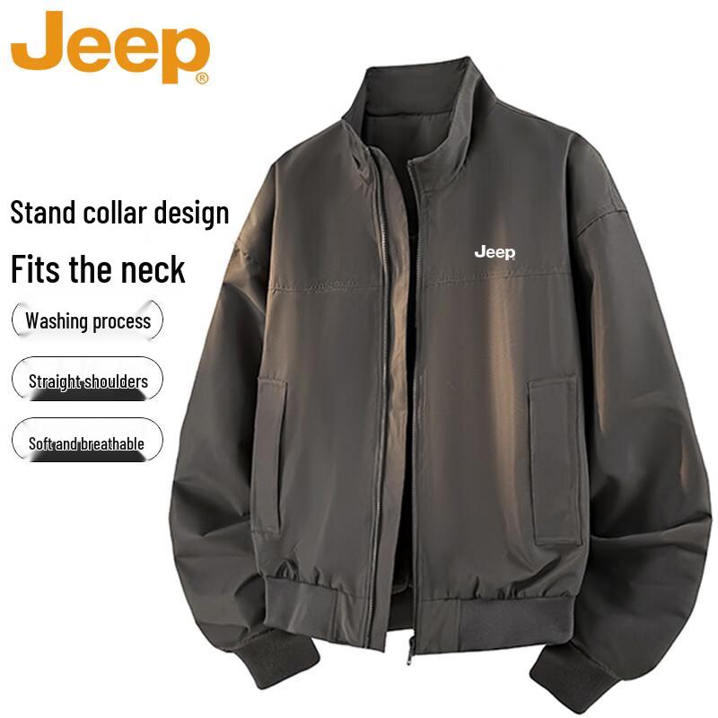Jeep Men's Stand Collar Casual Work Jacket