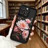 Pink Peony Flower Branch Shockproof Soft Phone Case For Xiaomi Redmi Note 15 14 13 12 11 10 9 8 Pro Anti-Slip Anti-Fall Cover
