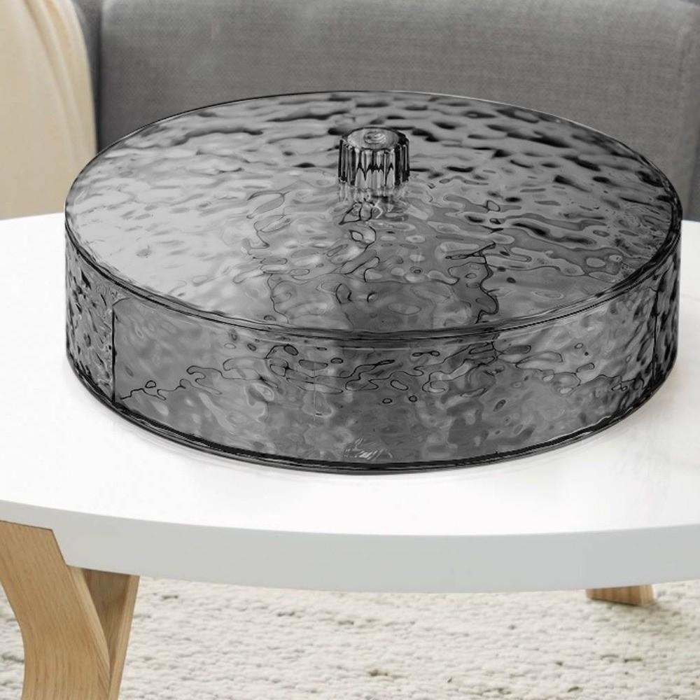 Fashion Plastic Dried Fruit Tray Transparent with Lid Food Platter Food Storage Multi-Purpose Snackle Box Container Coffee Table