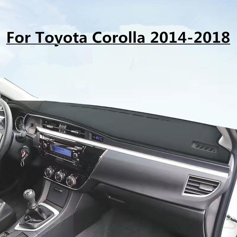 Leather Car Dashboard Cover Dash Protector Mat Pad For Toyota Corolla 2014-2018