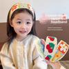 Kids' knitted embroidered flower headbands,sweet colorful fabric style,tidy broken hair gently,comfy must-have hair accessories