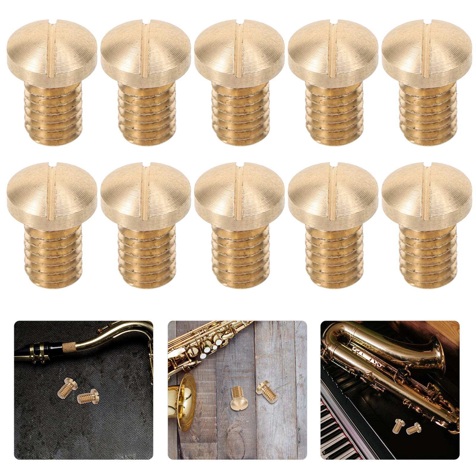 10 Pcs Saxophone Screws Alto Tenor Repair Parts Woodwind Instrument Accessories Brass Construction Musicians Tools Musical
