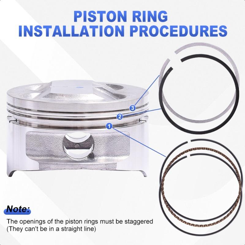 80mm Motorcycle Accessories Engine Piston Rings for Honda ATV TRX300EX A FOURTRAX 300EX 1993-1998 TRX300  TRX 300