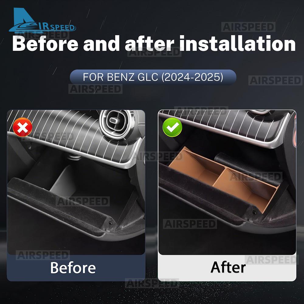 For Mercedes Benz GLC Class X254 W254 GLC260 GLC300 2025 2025 2025 Passenger Toolbox Storage Partition Car Interior Accessories