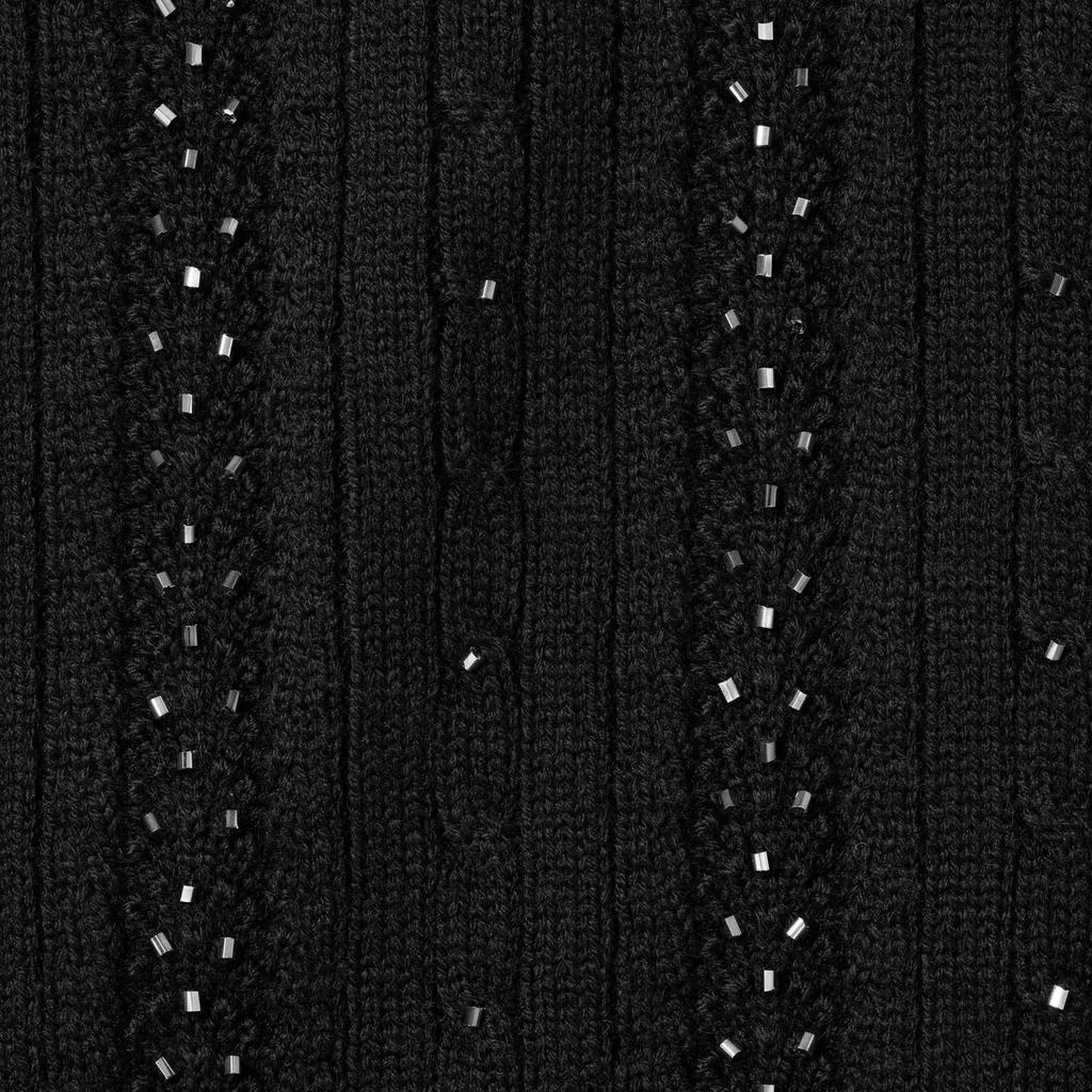 Supreme Beaded Zip Polo Black