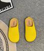 Fashion hollow breathable woven bag head thick-soled slippers 2025 summer new simple flat bottom with sandals