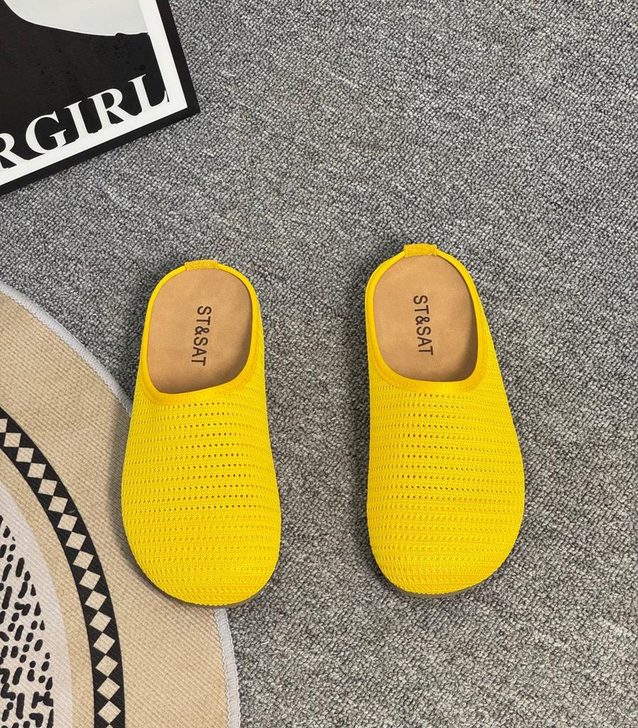Fashion hollow breathable woven bag head thick-soled slippers 2025 summer new simple flat bottom with sandals