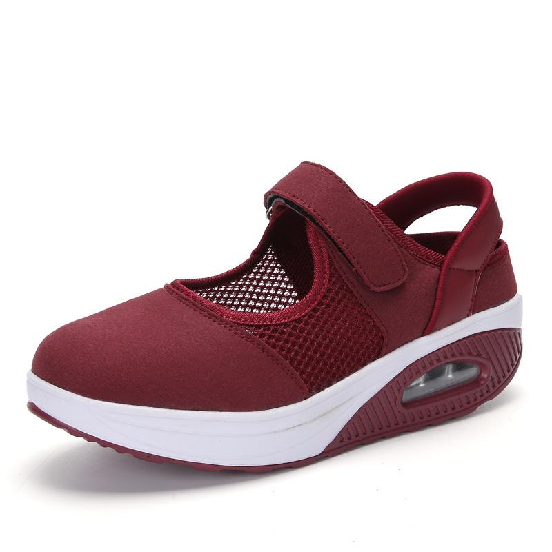 

Новые туфли-качалки с воздушной подушкой, повседневные, дышащие, с мелким вырезом, на толстой подошве, туфли медсестры, размер 35-42 35