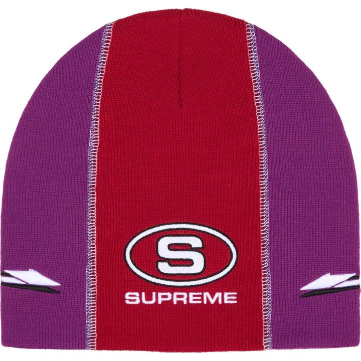 Supreme Racing Panel Beanie Purple One-Size