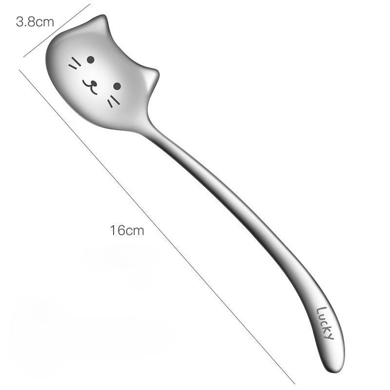 

Long Tail Cat Coffee Spoon Tea Spoon Stainless Steel Funny Coffee Spoon Tableware Teaspoon Mini Spoon Kitchen Accessories