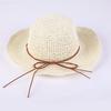 Foldable handmade large edge straw hat women's summer versatile small fresh seaside beach summer sun protection hat