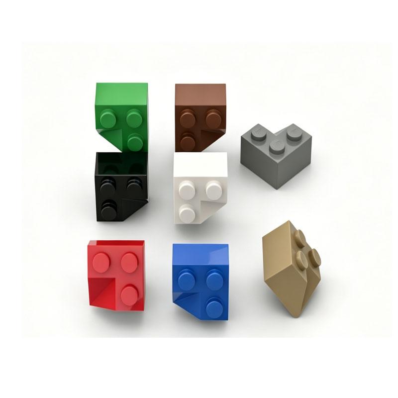10Pcs 3046 Concave Corner Roof Building Blocks MOC Construction Compatible With Bricks Children Toys Gift Box