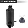 Motoforti Windshield Washer Motor Pump, for Nissan Altima 2007-2012, Plastic, Black