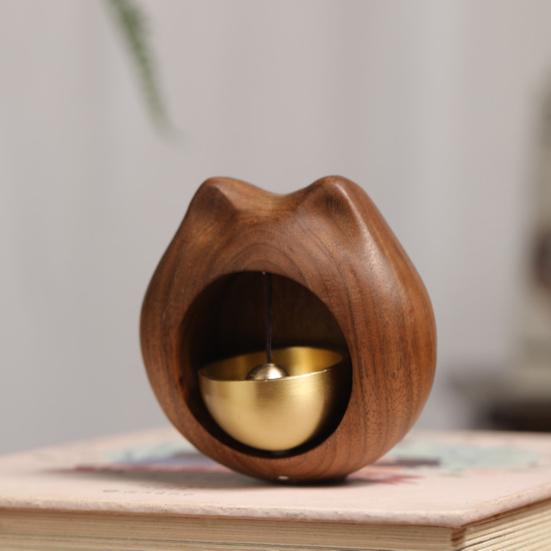 Manyetik Kapı Zil Çanı Ahşap Kedi Şeklinde Dükkancı Zili Kapı Açıldığında Dekoraatif Kapı Giriş Zil Çanı Veranda Bahçe Girişi Duvar Mağaza İçin