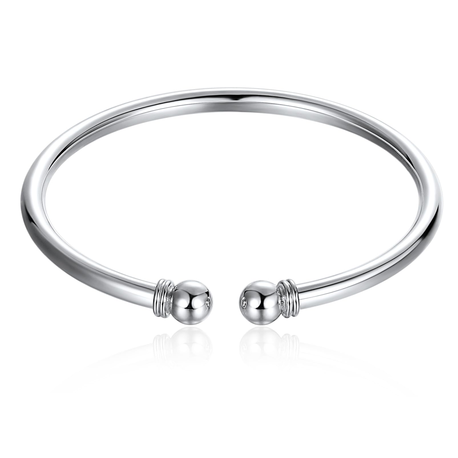 

Металлический аксессуар из серебра 925 пробы [ChicSilver] Браслет-манжета, Женский, Несъемный, Простой, Гипоаллергенный, Мужской серебряный