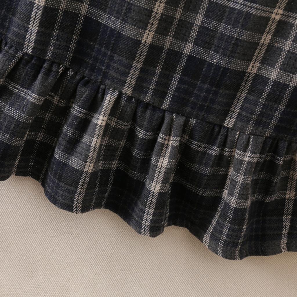 Girls' Outfit Spring and Autumn New Style Little  Style Plaid Skirt Baby Outfit Skirt Children's Two-Piece Set