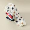 5 Paires Femmes Motif Chat Chaussettes Montantes Drôles Dessin Animé Lot