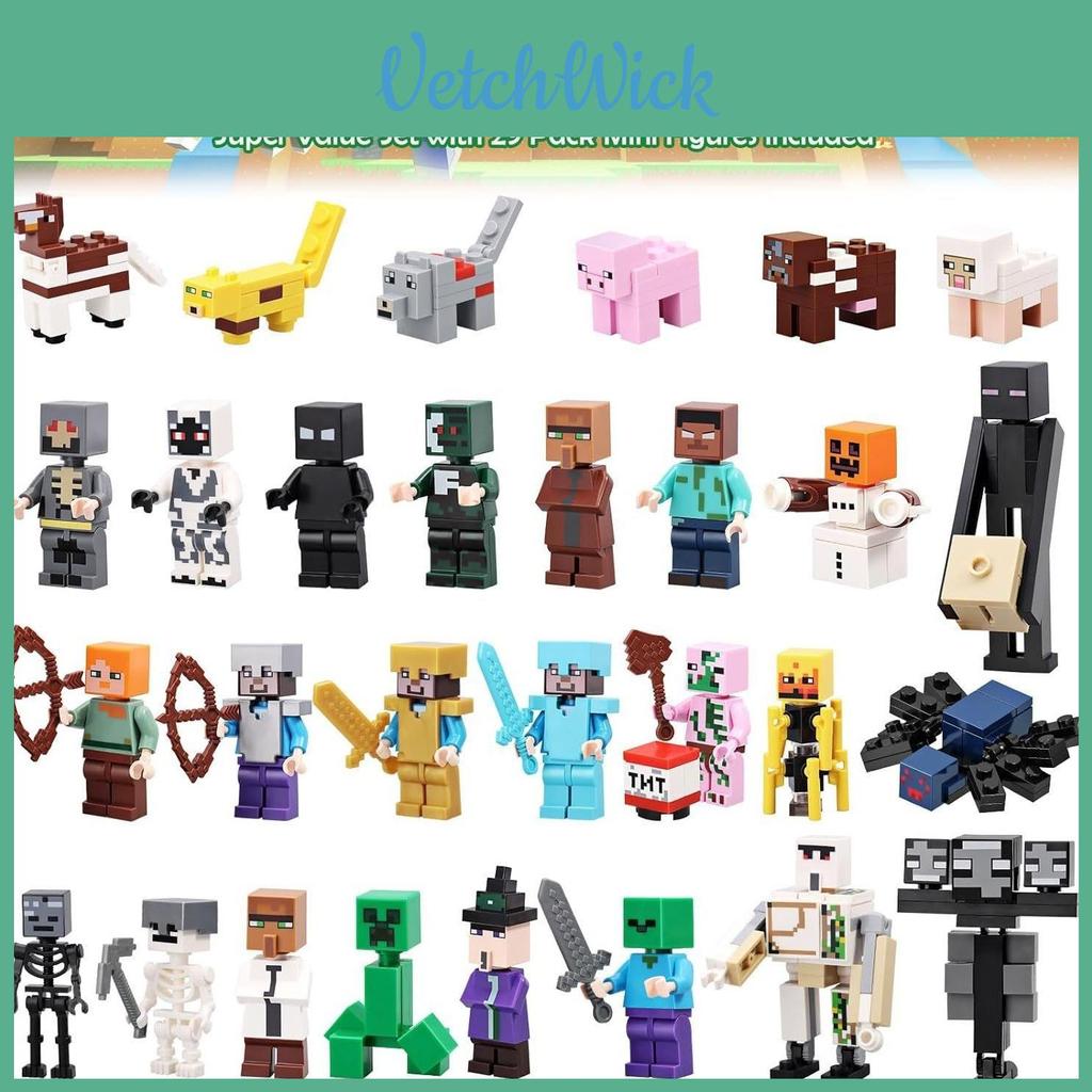 Conjunto de Bonecas de Blocos de Construção Coloridos com Tema de Natal Perfeito para Celebrações de Fim de Ano e Decoração Festiva