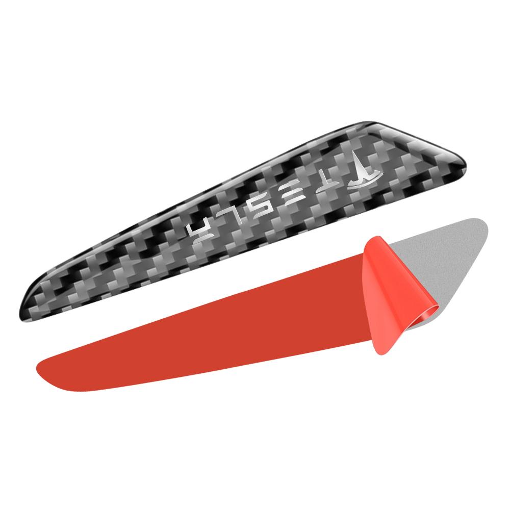pwknb9 Car Door Anti-collision Strips Edge Guard Scratch Protector Trim Carbon Fiber For Tesla Model Y 3 Auto Valve Core Accessories