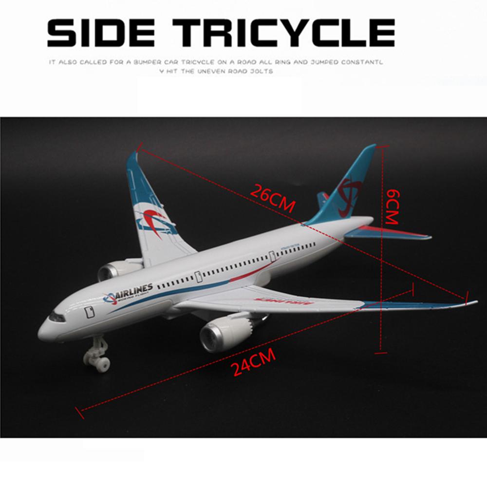 Boeing 787 Airplane Toys Bump and Go Airlines Die Cast Metal Model Plane Toy with Lights and Sounds for Kids