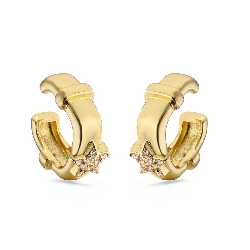 HECHENG,Fashion Ear Cuffs Without Piercing Ear Clip Earrings Non-Piercing Fake Cartilage Earrings For Women Zircon
