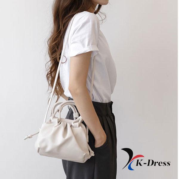 Kabelka přes rameno s řasením a knedlíčky (2 barvy)