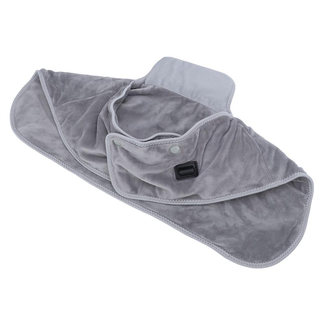 Neck and Shoulder Heating Wrap 3 Temperature Settings 3 Timers Velvet Heated Neck Shoulder Pad Gray