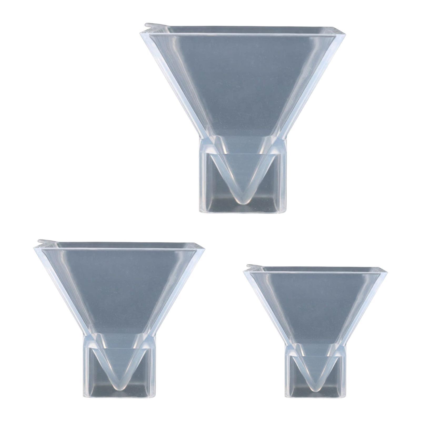 

3x Clear Pyramid Resin Casting Mould DIY Epoxy Crystal Tools
