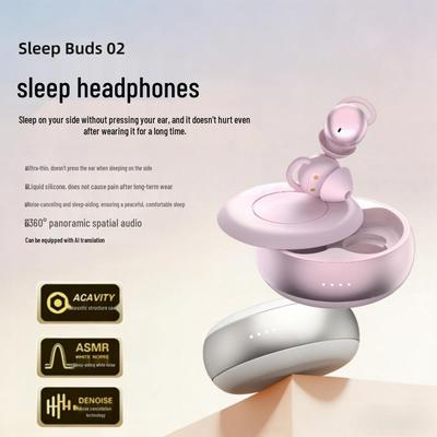 2025 Noise-Cancelling Bluetooth Earbuds: Pain-Free Side-Sleeping Silicone In-Ear Sports Earphones.