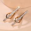 Cute Female Small Zircon Stone Hoop Earrings for Women Vintage Gold Color Wedding Jewelry