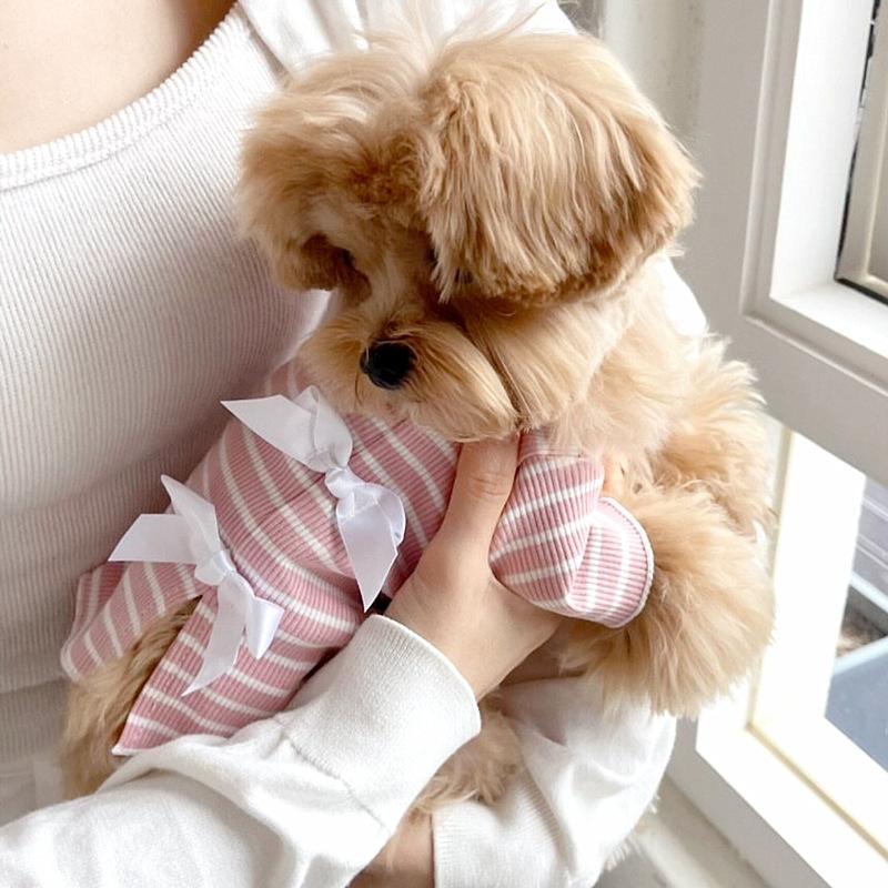 Striped Dog And Cat Vest Summer Thin Teddy Pomeranian Yorkshire Bichon Schnauzer Pet Clothes Summer