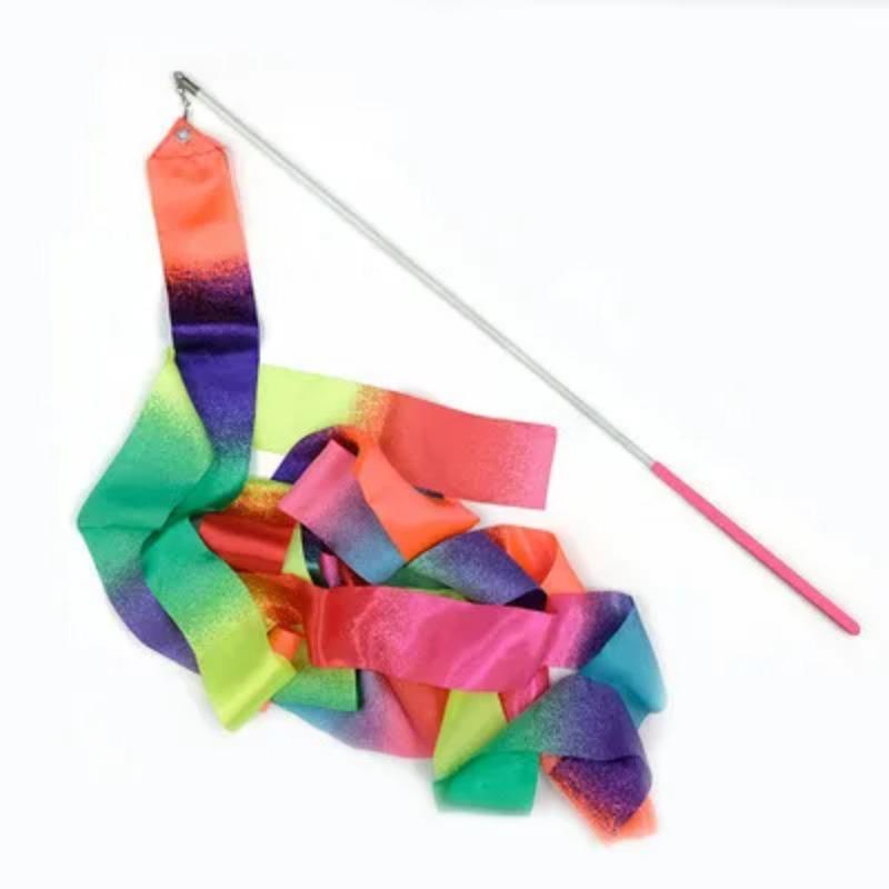 2/4m Gymnastiek Gekleurde Linten Kleurrijke Gymnastiek Linten Ritmische Gymnastiek Uitrusting Dans Lint Ballet Streamer Twirling Rod
