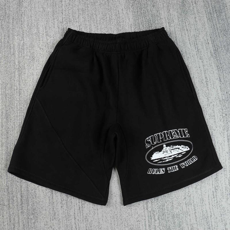 Cort Short Devil Island Print Shorts Mens Hip Hop Skate Casual Sweatpants Trendy Streetwear